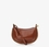 bolso de hombro de piel oskan moon cognac